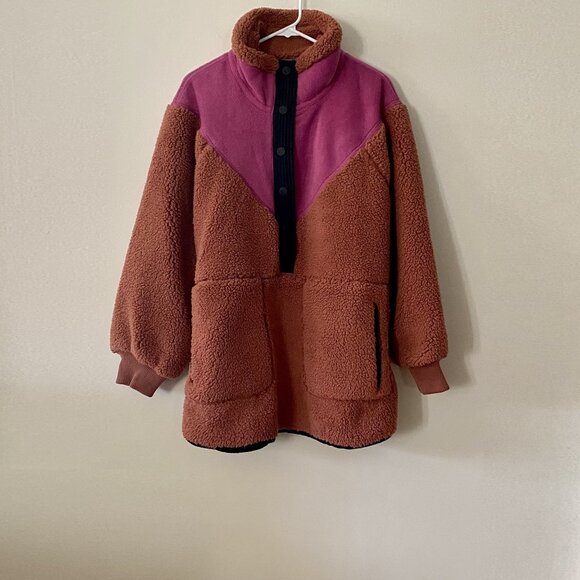 Free People Movement Fall To Rise Fleece Quarter Snap NWOT - Picture 3 of 7